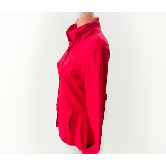 Neon Buddha Red Cotton Lightweight Jacket Size S Button Up - Picture 3 of 7